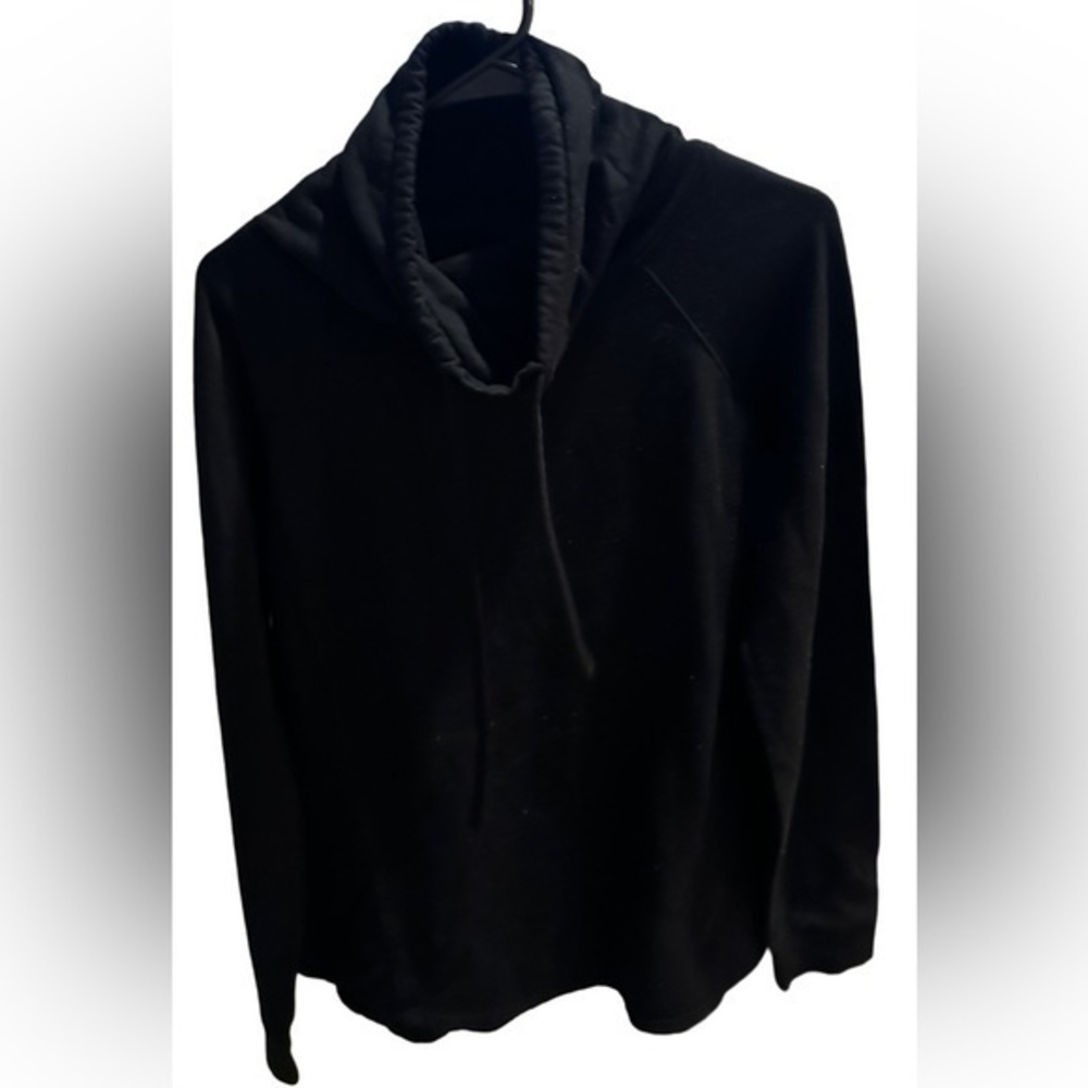 Super Cute Black Cowl Neck Hoodie